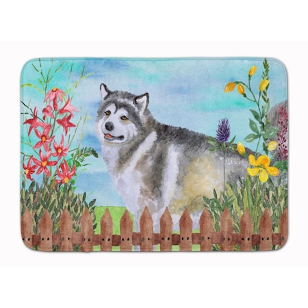 Carolines Treasures Alaskan Malamute Spring Machine Washable Memory Foam Mat CK1200RUG